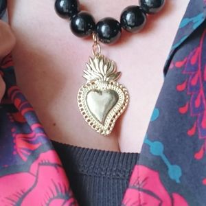 Monet vintage necklace black